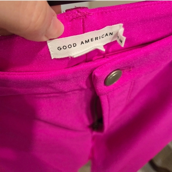🍂🍁NWOT SIZE 18 Good AMERICAN Waist High Shine Compression Leggings In Fuchsia - Picture 5 of 6